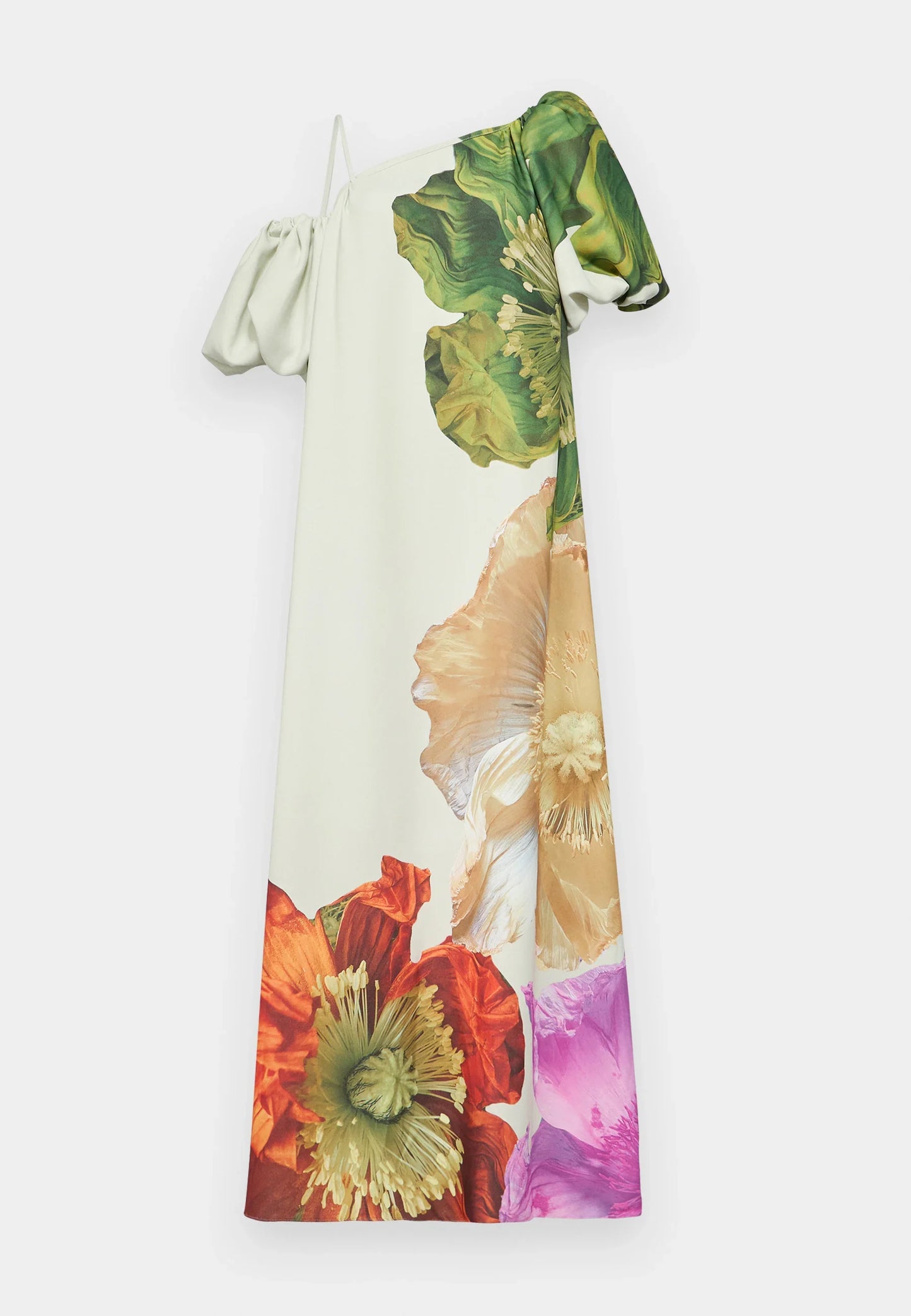 FLORAL ABSTRACT PRINT MAXI GOWN
