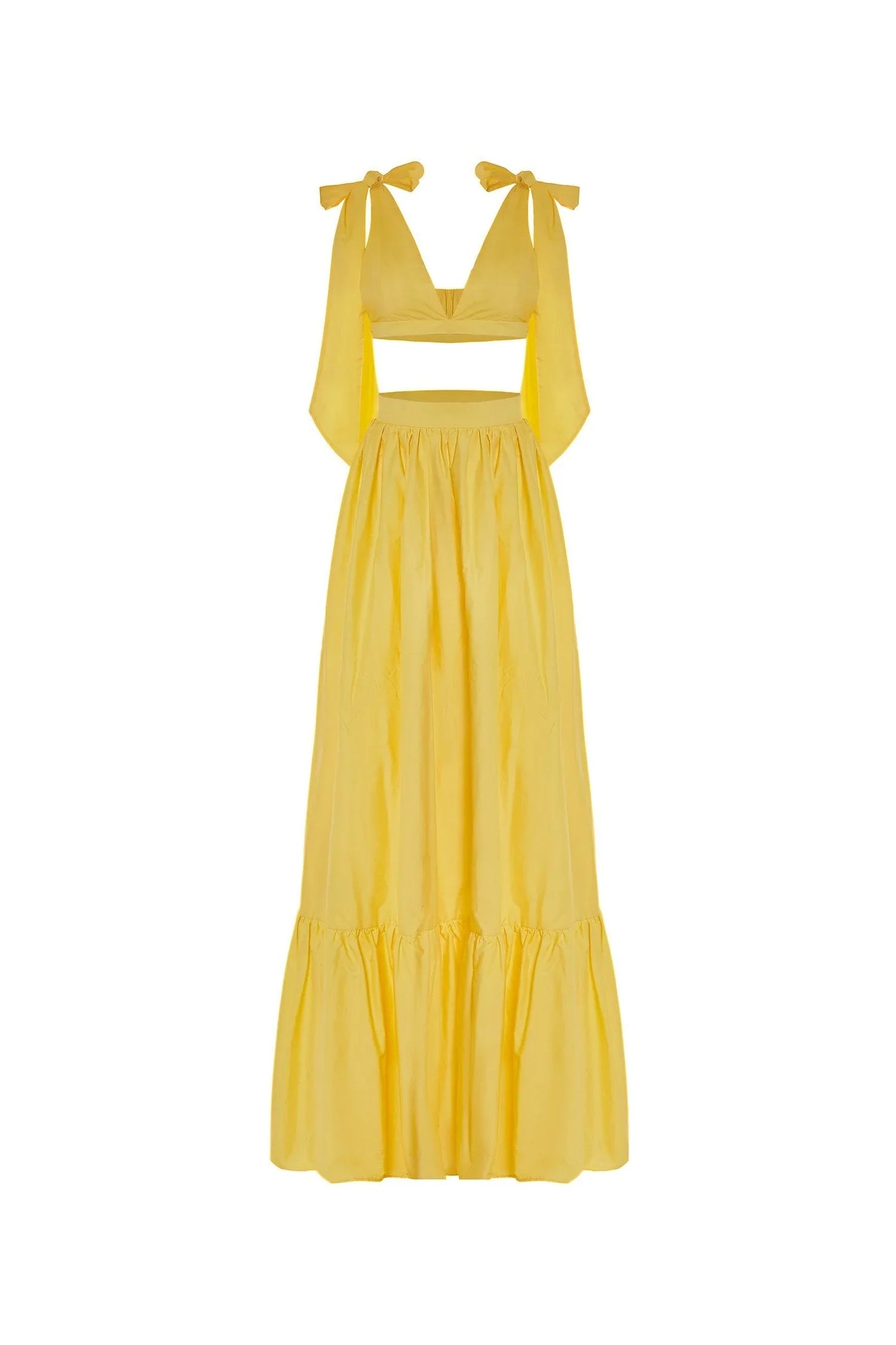 PASTEL YELLOW COTTON POPLIN SET