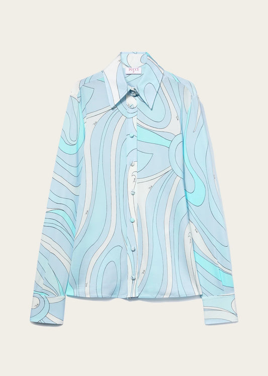 ABSTRACT BLUE PRINT SHIRT