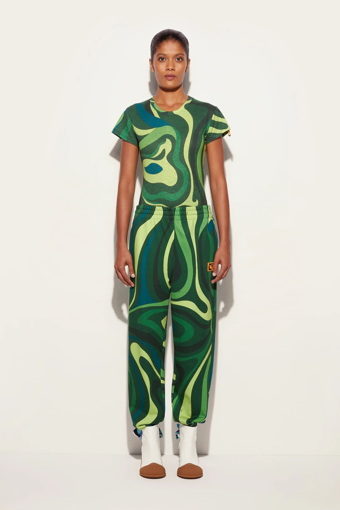 GREEN  JOGGER-TEE SET