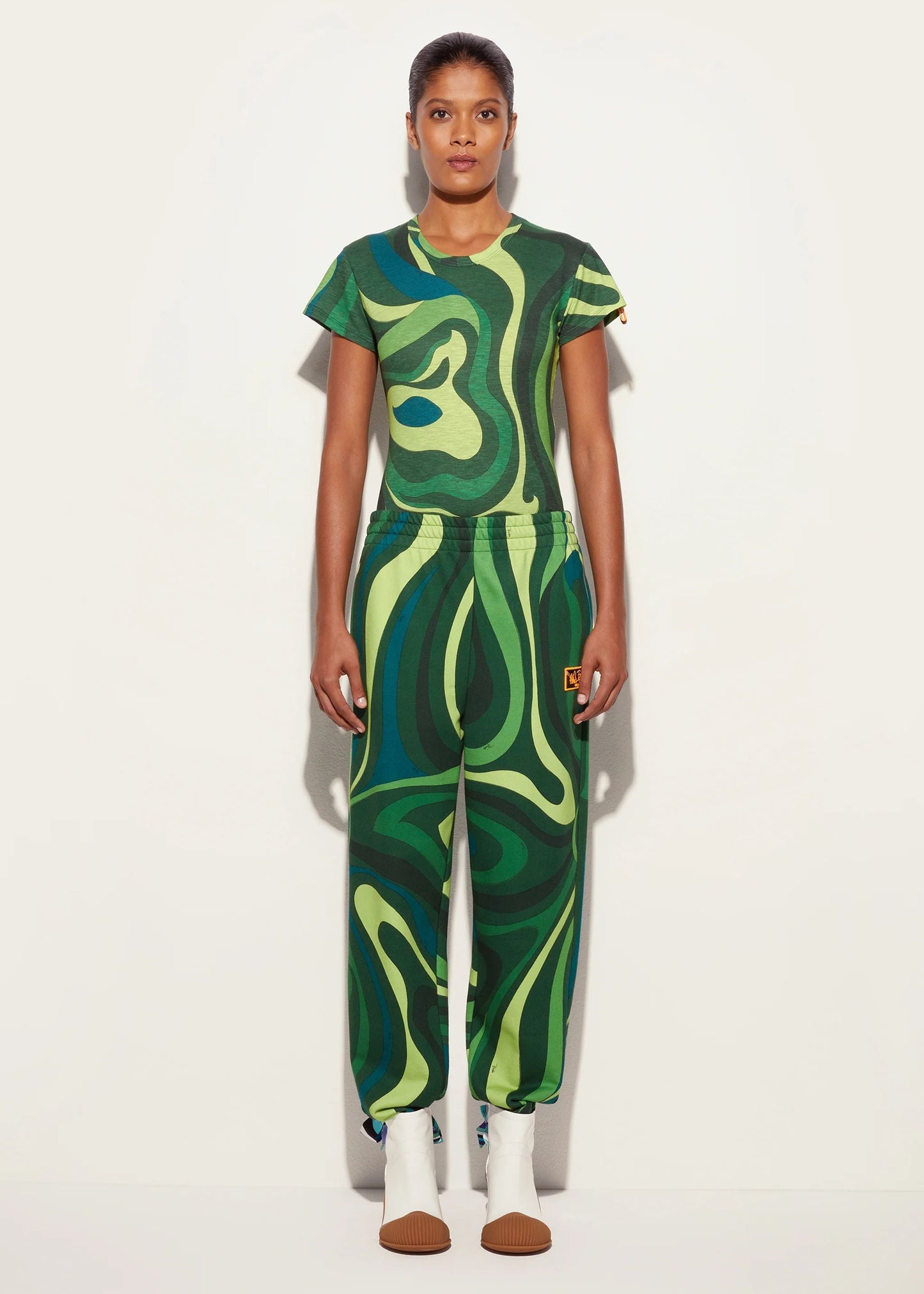 GREEN  JOGGER-TEE SET