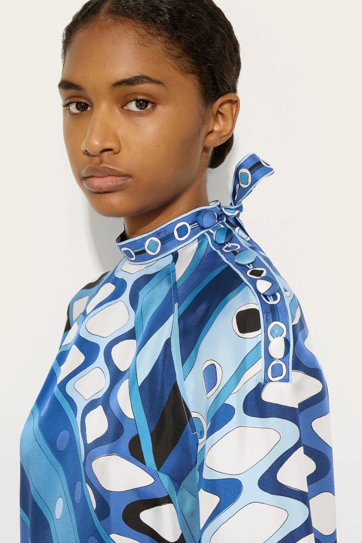 BLUE ABSTRACT SUMMER COOL DRESS