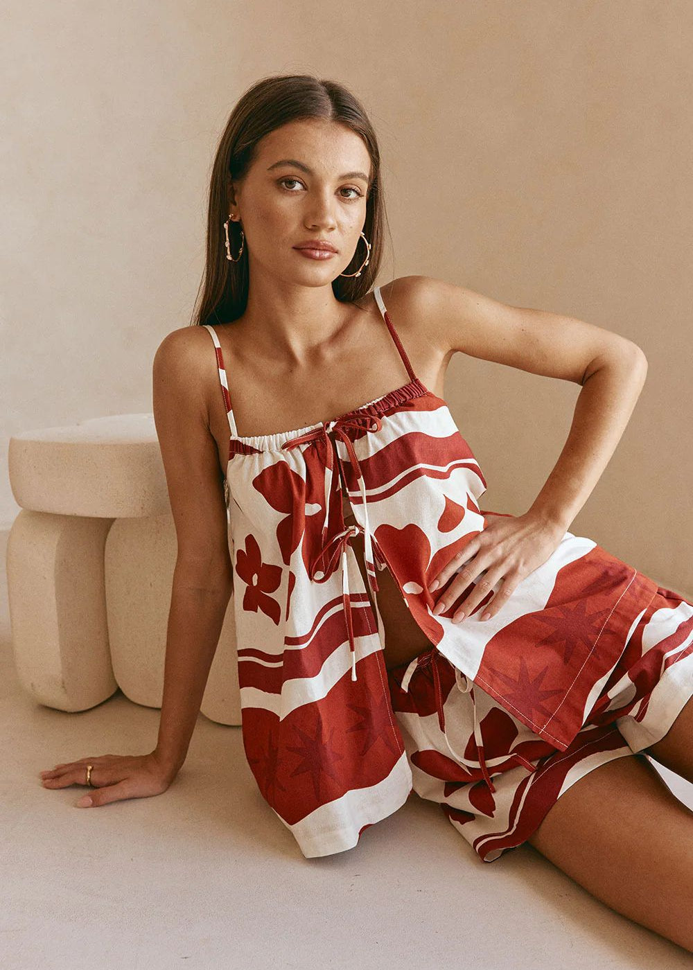 MAROON SPAGHETTI SET