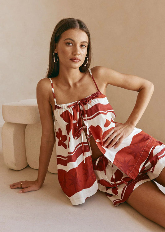 MAROON SPAGHETTI SET
