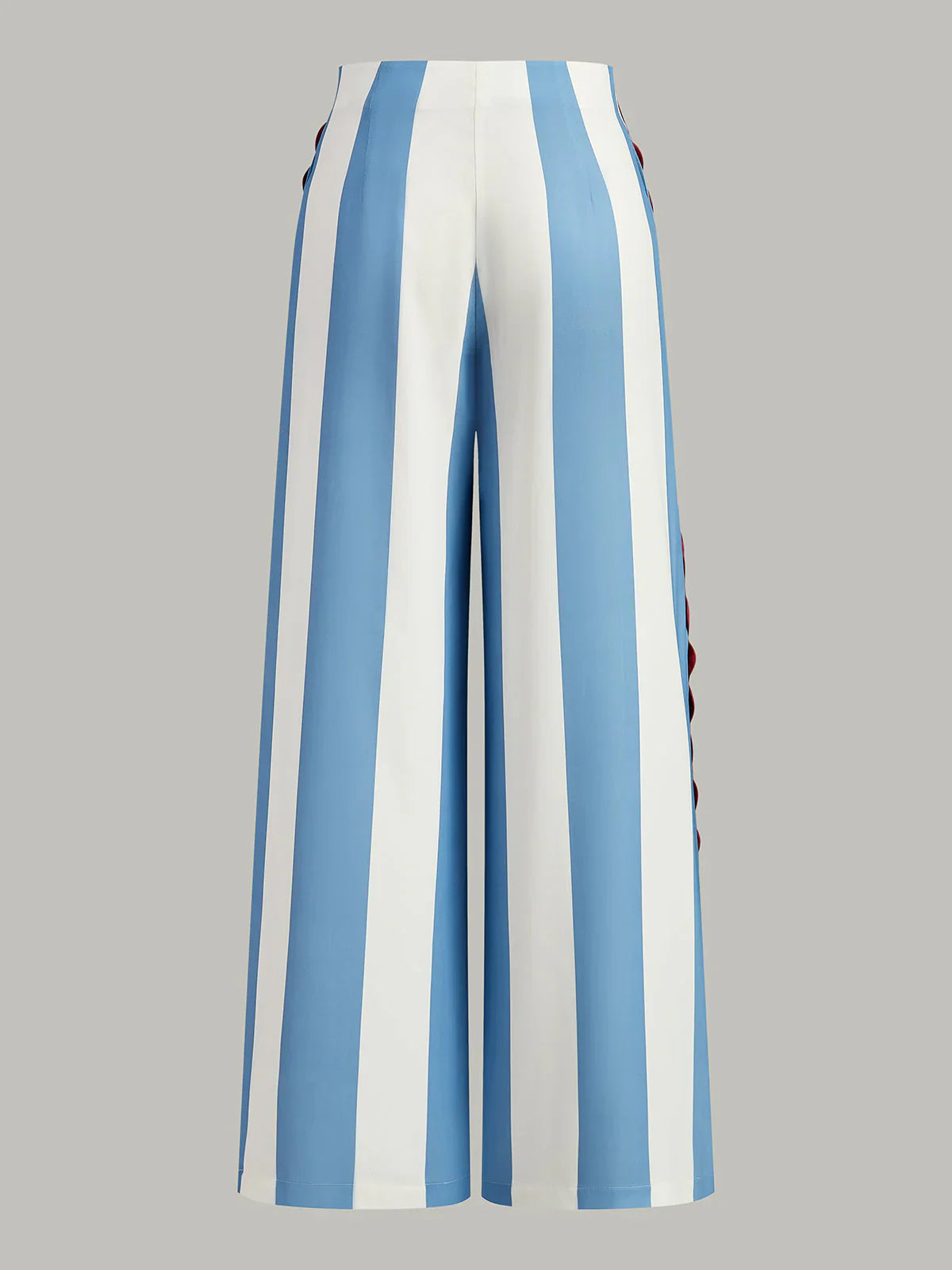 LINEN STRIPED RED LACE PANTS