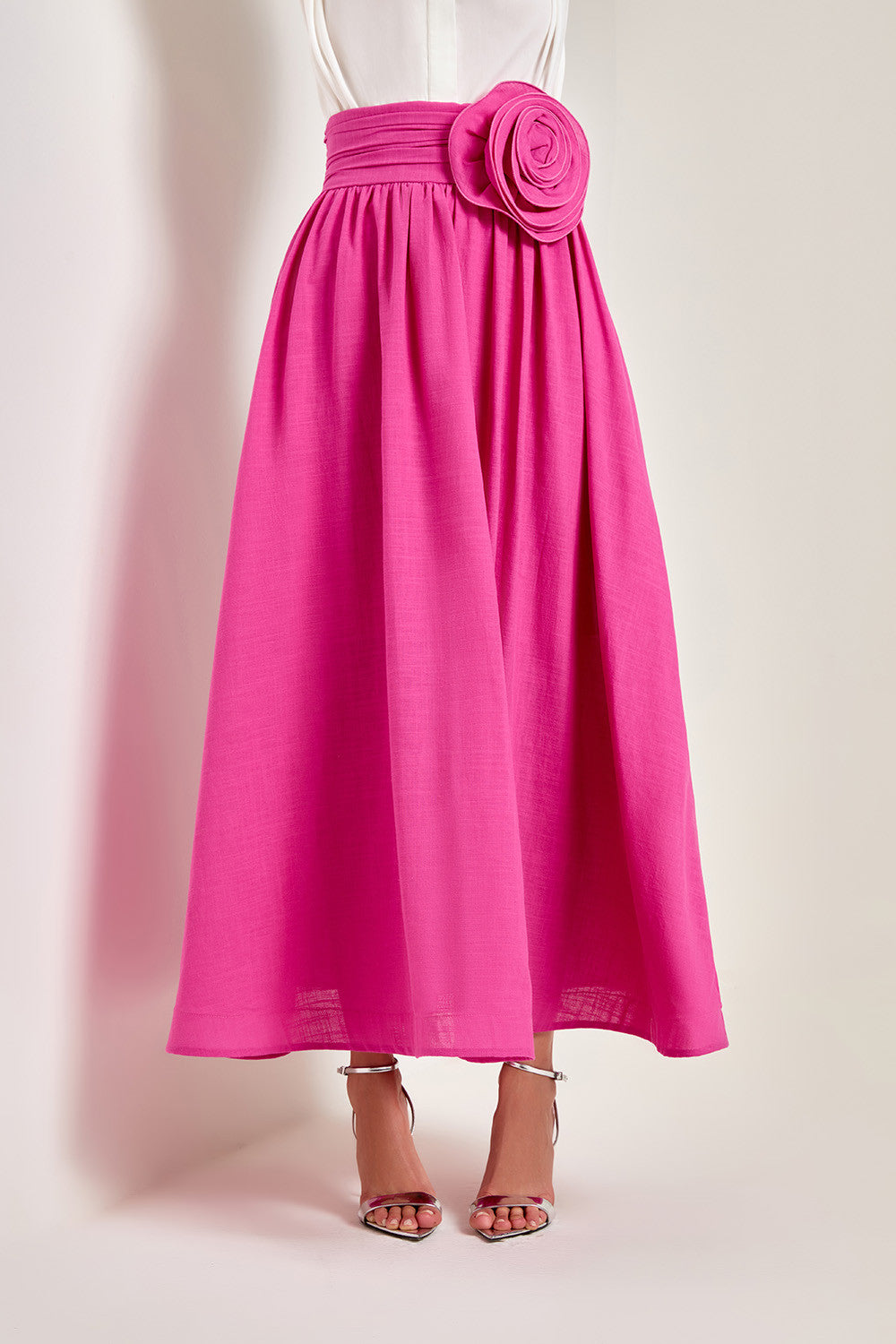 FUCHSIA ROSE MAXI SKIRT