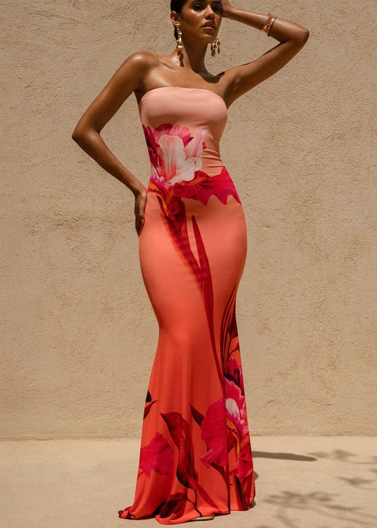 CORAL SUNSET DRESS